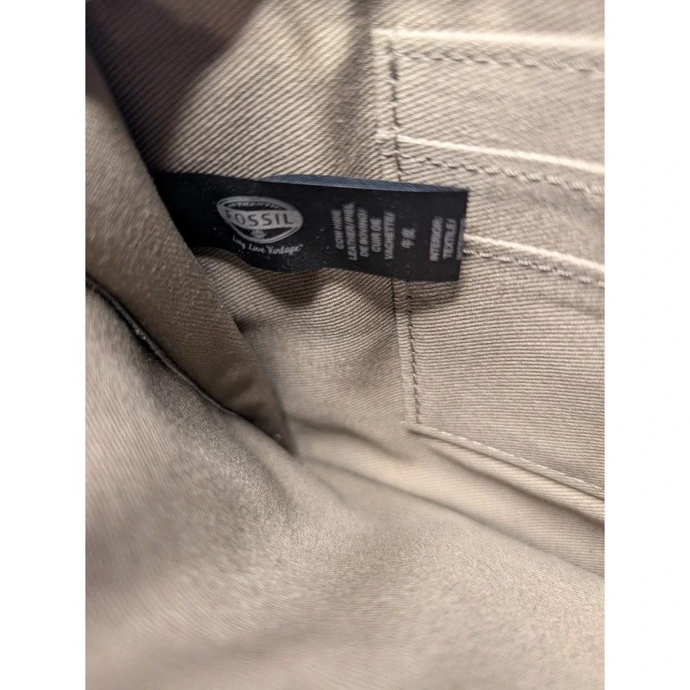 Fossil Striped Mixed‎ Leather Zip Pouch Clutch Navy Teal Green Metallic